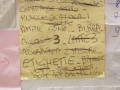 Striked out shopping list