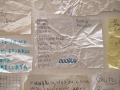 Calligraphic handwriting shopping list