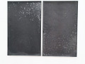Lucia Cristiani: 2025, Mud Bath (black), 80 x 50x 5 cm each