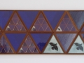 Blue Triangles, 1981, colour photographs, ink on cardboard, 28 parts, 23 x 26 cm, framed, 46 x 214 cm in total