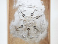 Vasco Bendini: Untitled, 1970, plastic, glu and silverpowder on canvas