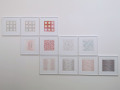 Vera Molnár: Histoire d’I, 1977, and Saccades, 1977, Computer plotter drawing on Benson paper