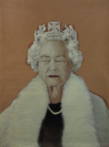 Liz, Oil on paper, 75 cm x 100 cm